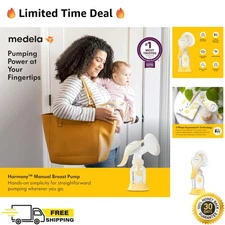 Breast Pump Manual Portable Compact Quiet BPA Free for Travel Use