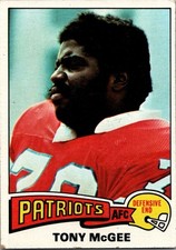 1975 Topps Tony McGee #41 New England Patriots NFL Base Football Card