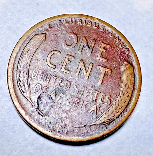 1921-S Lincoln Wheat 1c ~ Apparent Rear Lamination Issues ~ VF Details ~ C52