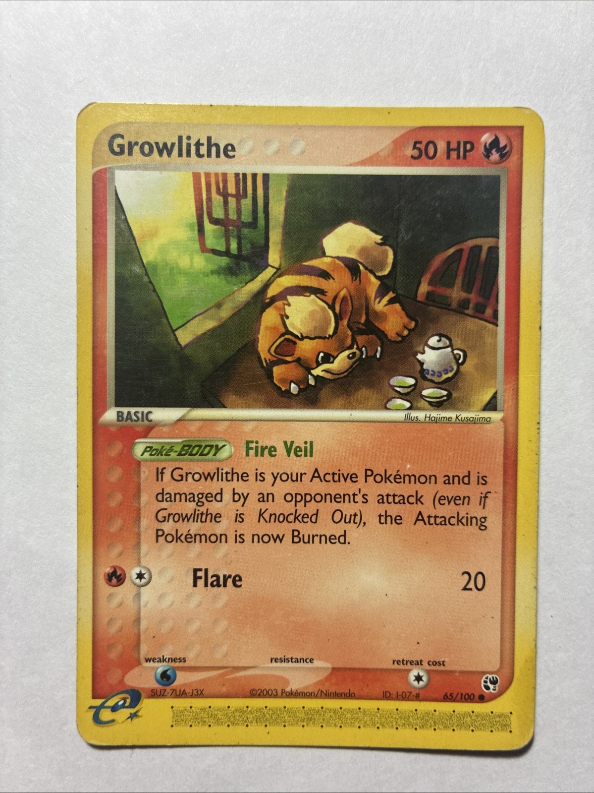 Growlithe 65/100 EX Sandstorm Pokemon English Card (MP)