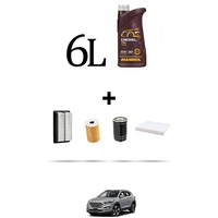 Hoffcar Wartungsset 4 Filter Und 6L ÖL FüR Hyundai Tucson Ii 2.0 Crdi 100Kw