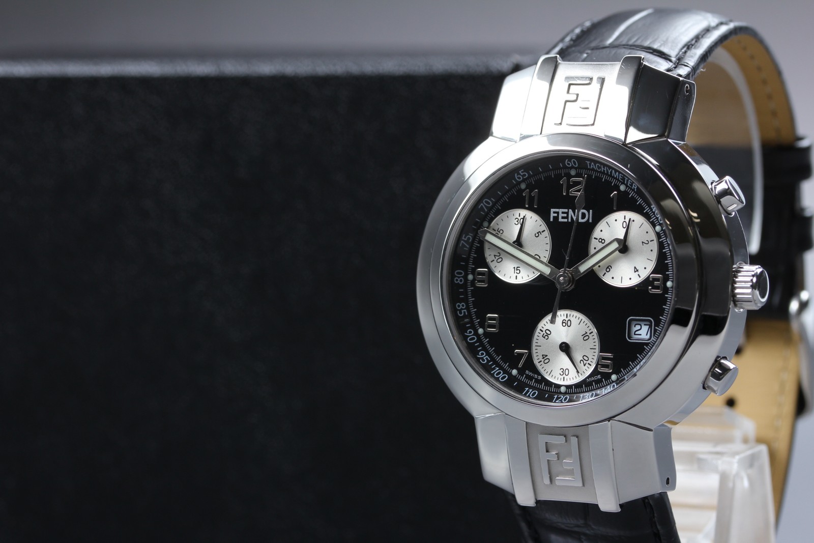 Fendi Orologi 4500G Chronograph Black Dial Qz Men's … - Gem