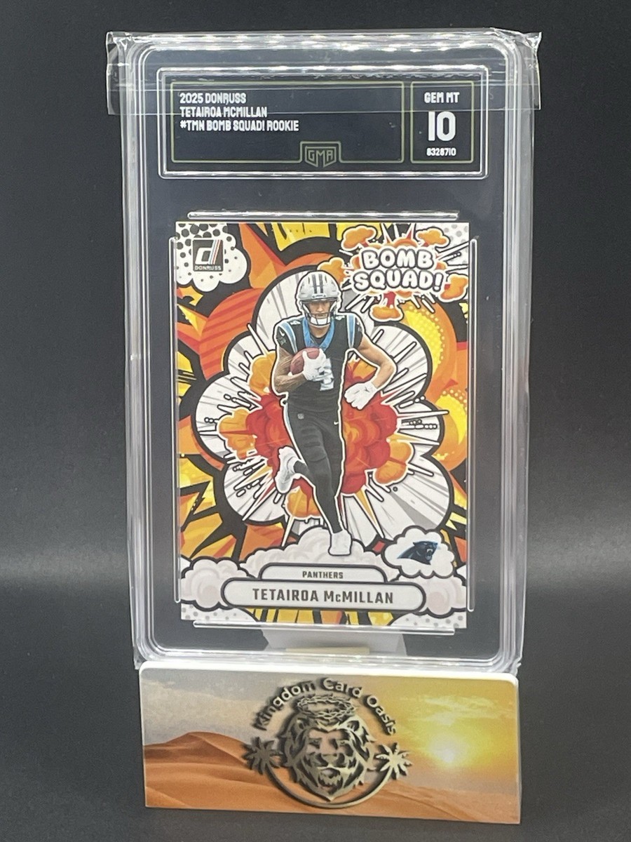 ドロンジョ ヤッターマン プロモカード promo card 💥2025 Panini Donruss Tetairoa McMillan Bomb Squad Rookie Card Gem