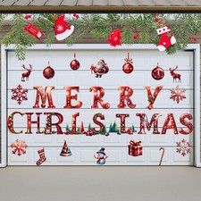 30Pcs 8.3" Large Merry Christmas Garage Door Large, Xmas Magnets