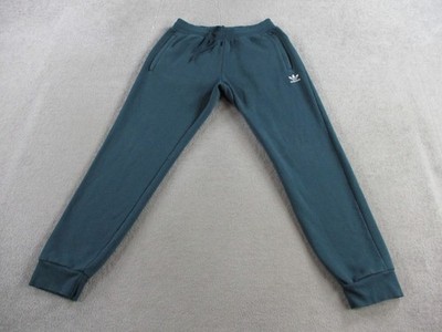 Adidas Sweatpants Mens Medium Blue Teal Essentials Trefoil Track Fleece Jogger