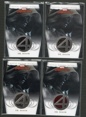 4X Upper Deck Marvel Masterpieces Movie Memorabilia Dr. Doom FF  2008 FF5
