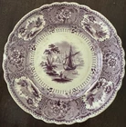 Antique T&J Mayer Longport Bosphorus Transferware Plate (c.1843-1855) 6.5”
