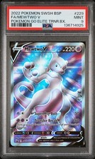 2022 POKEMON SWSH BLACK STAR PROMO #229 FULL ART/MEWTWO V PSA 9