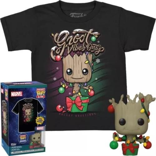 ALTRA FUNKO POCKET POP! & TEE: GUARDIANI DELLA GALASSIA HOLIDAY GROOT M T shirt