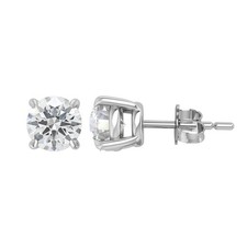 Lab-Created Diamond Stud Earrings 14k White o...