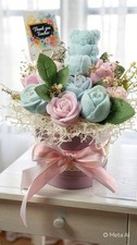 🌸🕯️ Handmade Candle Flower Bouquet – Thank You Teacher - Gift! 🧸💐