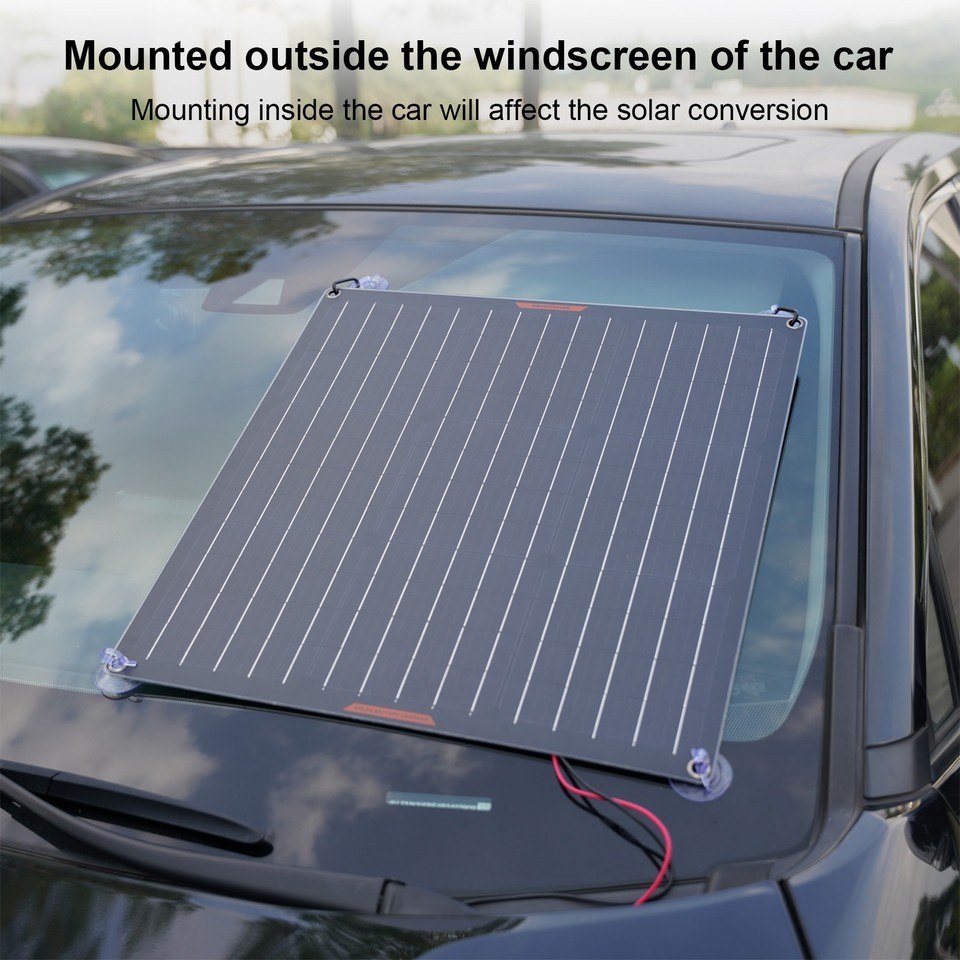 50W Solar Panel 12V Trickle Charger Battery Charger Kit Maintainer Boat ...