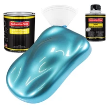 Restoration Shop Azure Blue Metallic Acrylic Enamel Quart Kit, Auto Paint