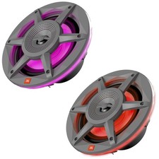 2x JBL Stadium 6.5" 300W Max Power 2-Way RGB illumination Gray Marine Speakers