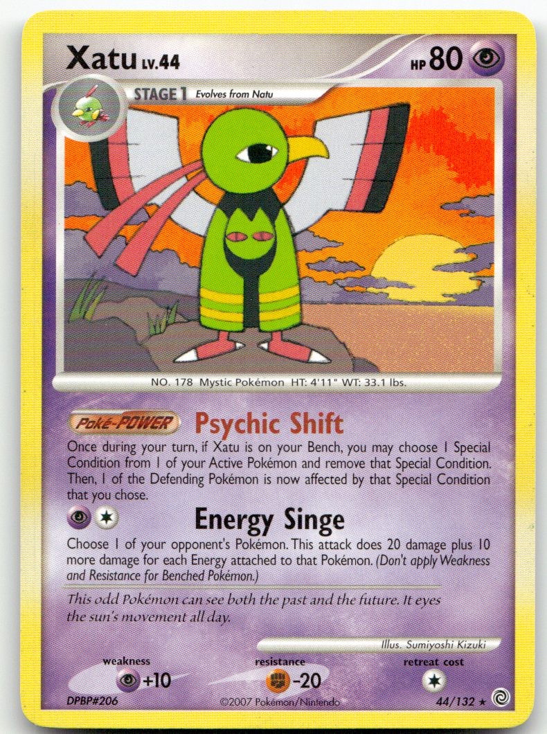 Xatu Pokemon Card Secret Wonders 44/132 Rare English MP