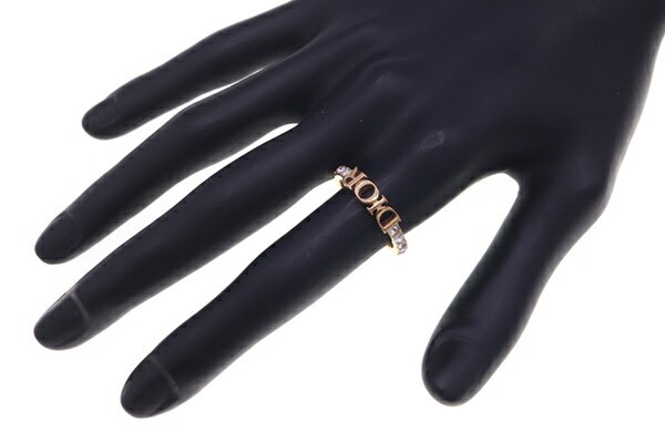Pre-owned Dior Revolution Ring R1009DVOCY, Metal, Crystal, Size M