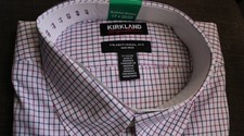 Kirkland Signature Men's Traditional Fit Non-Iron Dress Shirt 17X32/33