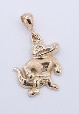 14kt Yellow Gold University of Florida UF Gators Albert Solid Pendant 6.3G