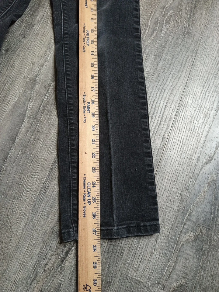 Pantalones de mezclilla Levi's 505 para mujer 4 27x30 negros pierna recta elásticos clásicos cómodos Foto 3 de 4