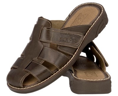 Mens Brown Genuine Leather Handmade Sandals Mexican Original  display picture 2