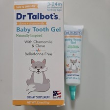 Dr. Talbot's Baby Tooth Gel for Sore Gums .53 oz Clove Chamomile EXP 10/2026