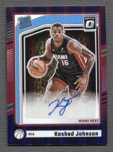 2024-25 Donruss Optic Purple Auto #326 Keshad Johnson *READ