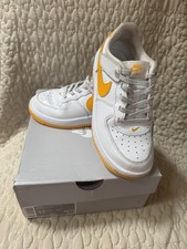 Nike Force 1 Low EasyOn PS White/University Gold Kids Size 1.5Y