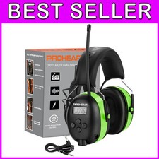 FM AM Radio Headphones with Digital Display - Green-