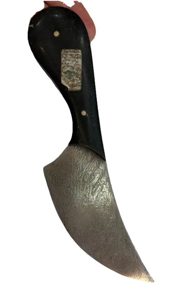 Empuñaduras de cuerno de cuchillo desollador hoja de acero Damasco de cocina/caza de chefs Foto 4 de 4