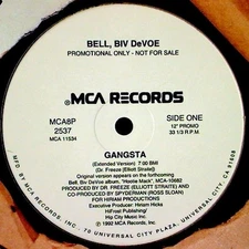 Bell Biv Devoe - Gangsta - Used Vinyl Record 12 - 07 - Promo - Y5628z