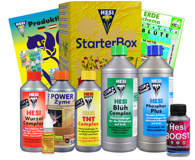 HESI Erde Starterbox - Starter Kit Blüte Wachstum Boost Dünger Set indoor - Grow