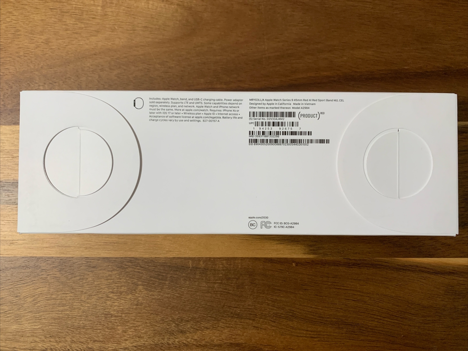 Apple Watch Series 9 45mm Aluminum Case with Sport Band - (PRODUCT 