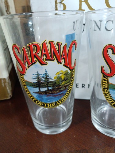 Saranac Brewing Company Beer Brewery Pint Glass Spirit Of The Adirondacks - Imagen 7 de 9