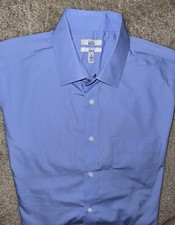 Mens Croft  Barrow Easy Care Classic Fit Blue Button Up Shirt 16 32-33 - EUC