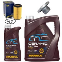 MotoröL Filter Set Mannol 5W-40 6 Liter + Schraube FüR BMW 3Er Opel Vectra Saab