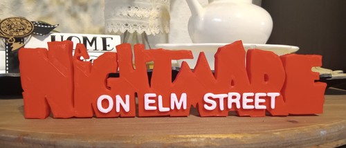 Insegna Logo 3D Nightmare On Elm Street Espositore Film Horror Parete Scrivania Scaffale Arte - Foto 5 di 5