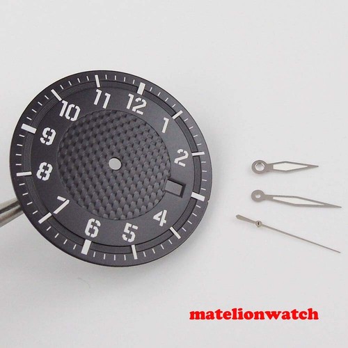 Fit For NH35/NH35A Sterile Watch Dial+Hands Black/White/Green/Coffee Date Window - Picture 4 of 10