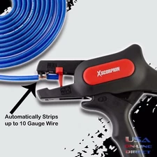  Automatic Multi-Gauge Adjustable Wire Cable Stripper & Cutter up to 10 AWG Wire