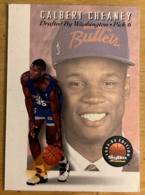 1993-94 Skybox Draft Picks Calbert Cheaney #DP6 Washington Bullets Indiana Hoosi