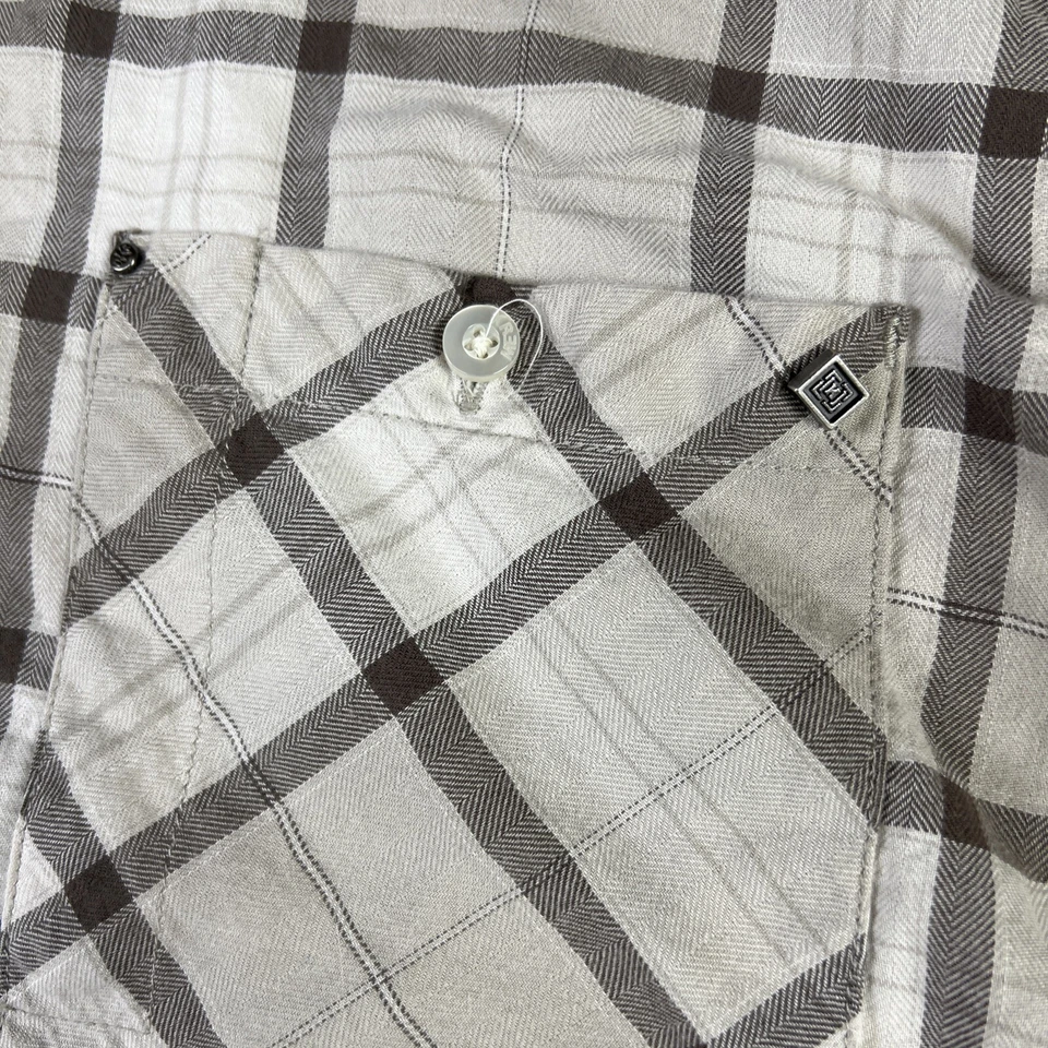 Kr3w Duluth Para Hombres Talla XL Franela a Cuadros L/S Camisa Abotonada Pecho “K” Prendedor Foto 3 de 4