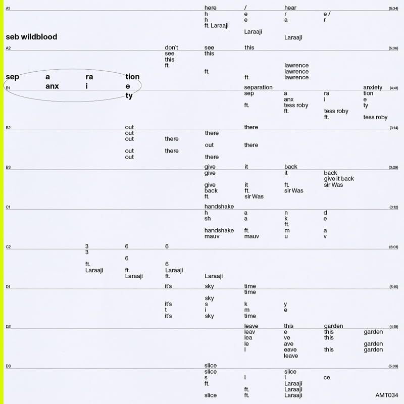 Seb Wildblood Separation Anxiety (Vinyl LP)