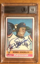 1976 Topps Set-Break #98 Dennis Eckersley RC BVG AUTHENTIC AUTOGRAPH AUTO 10