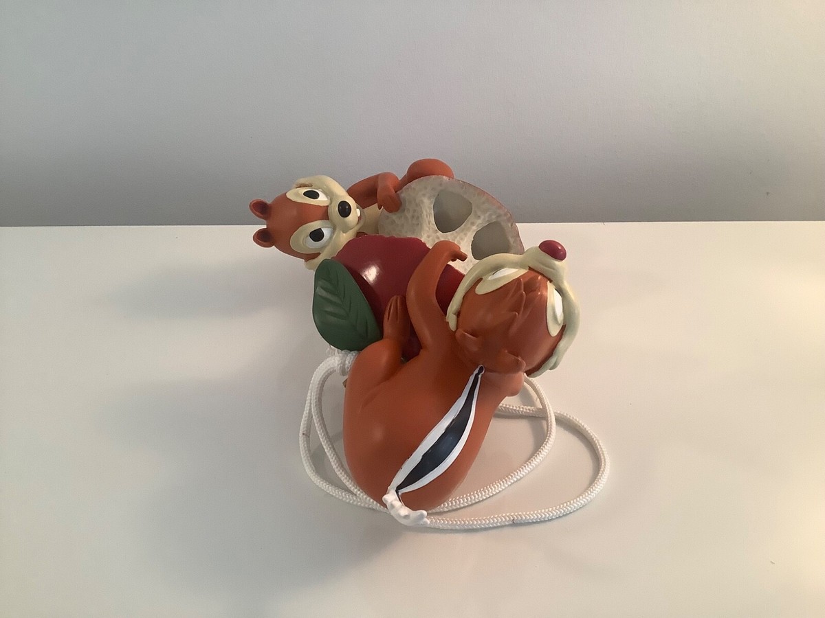 Disney Chip & Dale Apple Core Hanging Bird Feeder Figurine Statue