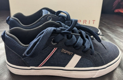 Stylische ESPRIT Kinderschuhe Sport Sneaker Jungen Denim dunkelblau Gr. 33  NEU