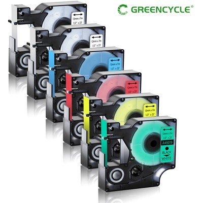 Standard Label Tape Cassette For DYMO D1 LabelManager LabelPoint 6/9/12/18/24MM 