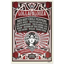 Shepard Fairey Lollapalooza 2006 Poster – Chicago Music Festival Wall Art Print