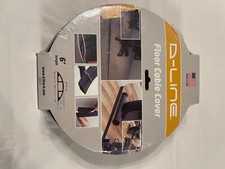 D-Line Light Duty Floor Cable Cover 6' length x 2 3/8" x 1/2" Black Cord Cover