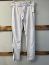 Promark By Martin White With Black Piping Hemmed Open Baseball Pant Youth Large