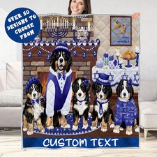 Bernese Mountain Quilt Dog Bedding Personalized Bed Gift Many Designs NWT