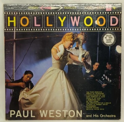Paul Weston Hollywood Vintage Vinyl Columbia Record LP 33 RPM 12''